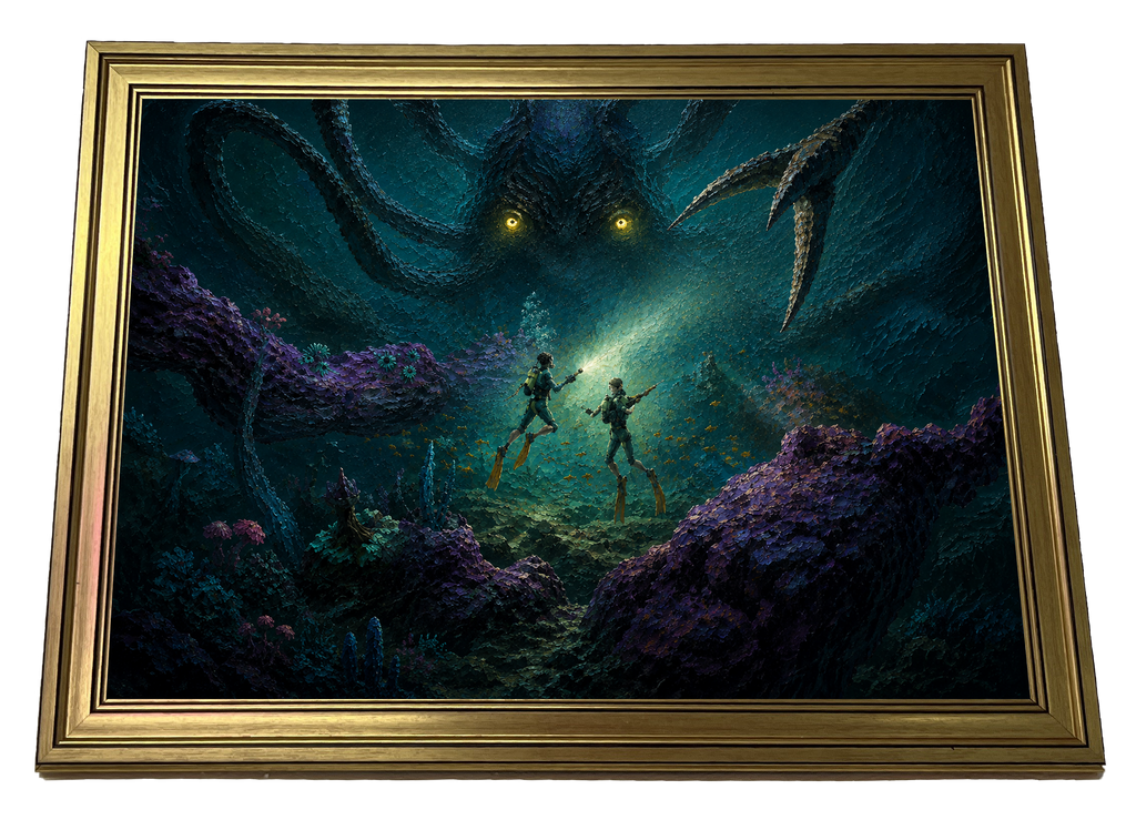 When the Deep Awakens Subnautica 2 inspired underwater sci fi poster