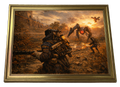 Dam Battlegrounds Leapers Hunt Arc Raiders inspired dystopian gaming poster