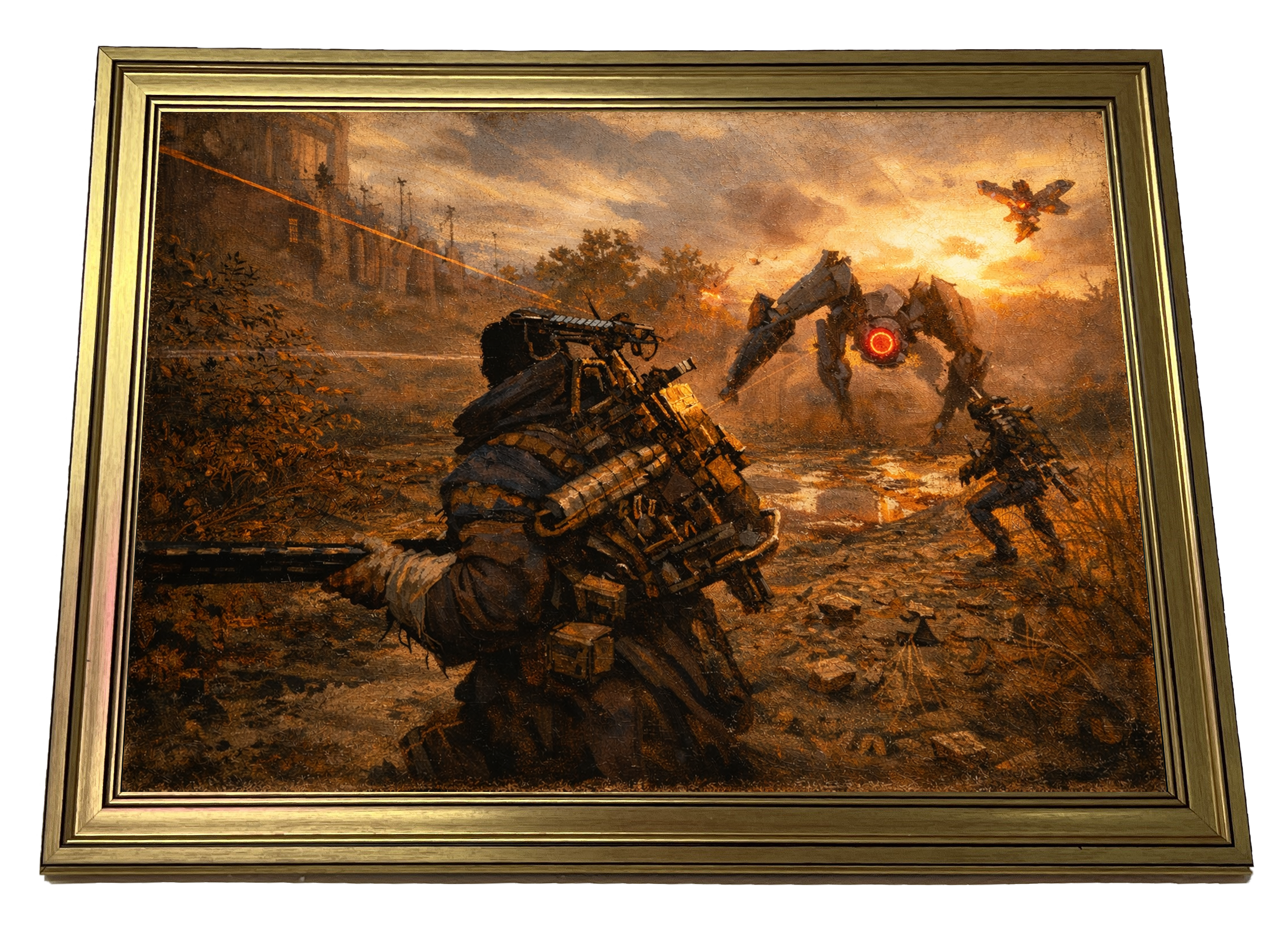 Dam Battlegrounds Leapers Hunt Arc Raiders inspired dystopian gaming poster