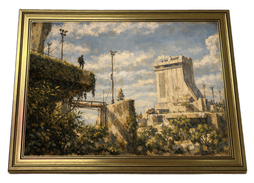 Dam Battlegrounds Before The Lightning Strikes Arc Raiders inspired sci fi wall art